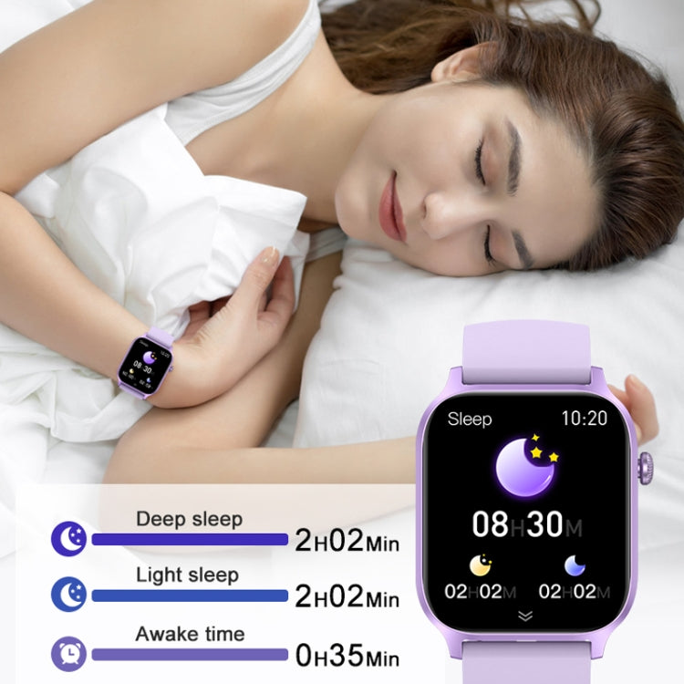 Bluetooth Talk HD Large Screen Heart Rate Oxygen Monitoring Multi-Sport Mode Smart Watch(Purple) - Smart Watches by PMC TechLife | Online Shopping South Africa | PMC TechLife | Buy Now Pay Later Mobicred