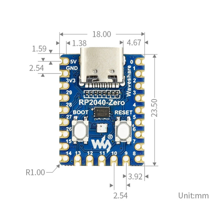 Waveshare Pico-Like MCU Board Based On Raspberry Pi RP2040, Spec: Zero-M - Boards & Shields by Waveshare | Online Shopping South Africa | PMC TechLife | Buy Now Pay Later Mobicred