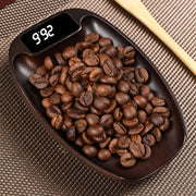 100g/0.1g   Wood Electronic Tea Coffee Scale Kitchen Bar Scale(Ebony)
