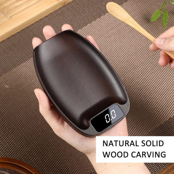 100g/0.1g   Wood Electronic Tea Coffee Scale Kitchen Bar Scale(Ebony)