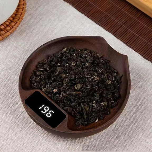 100g/0.1g Wood Electronic Tea Coffee Scale Kitchen Bar Scale(Ebony)