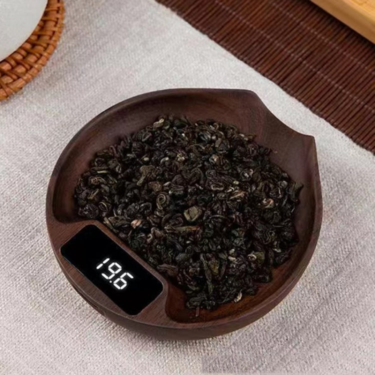 100g/0.1g Wood Electronic Tea Coffee Scale Kitchen Bar Scale(Ebony)