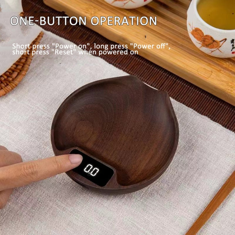 100g/0.1g Wood Electronic Tea Coffee Scale Kitchen Bar Scale(Ebony)