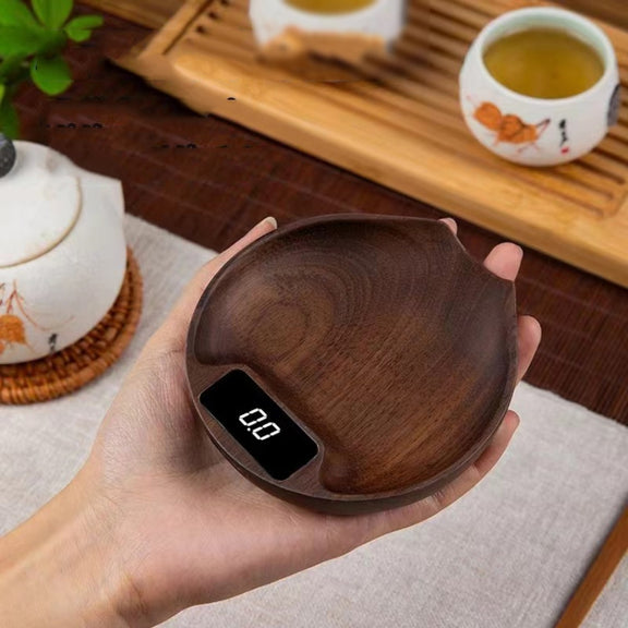 100g/0.1g Wood Electronic Tea Coffee Scale Kitchen Bar Scale(Ebony)