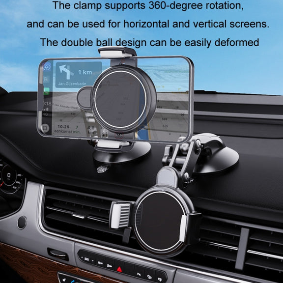 Central Control Instrument Panel Car Navigation Universal Phone Holder, Model: X24-6 Clip Suction Cup
