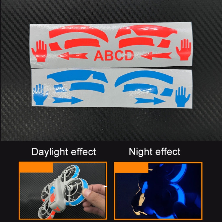 For DJI Neo CQT Dazzle Color Glow Stickers Water-resistant Anti-fouling Luminous Drone Color Change Stickers