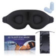4 In 1 3D Sleep Eye Mask Memory Foam Non-pressure Shading Sleeping Blindfold(Black) - free shipping - PMC TechLife - Order now!