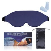4 In 1 3D Sleep Eye Mask Memory Foam Non-pressure Shading Sleeping Blindfold(Blue)
