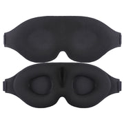 4 In 1 3D Sleep Eye Mask Memory Foam Non-pressure Shading Sleeping Blindfold(Black)