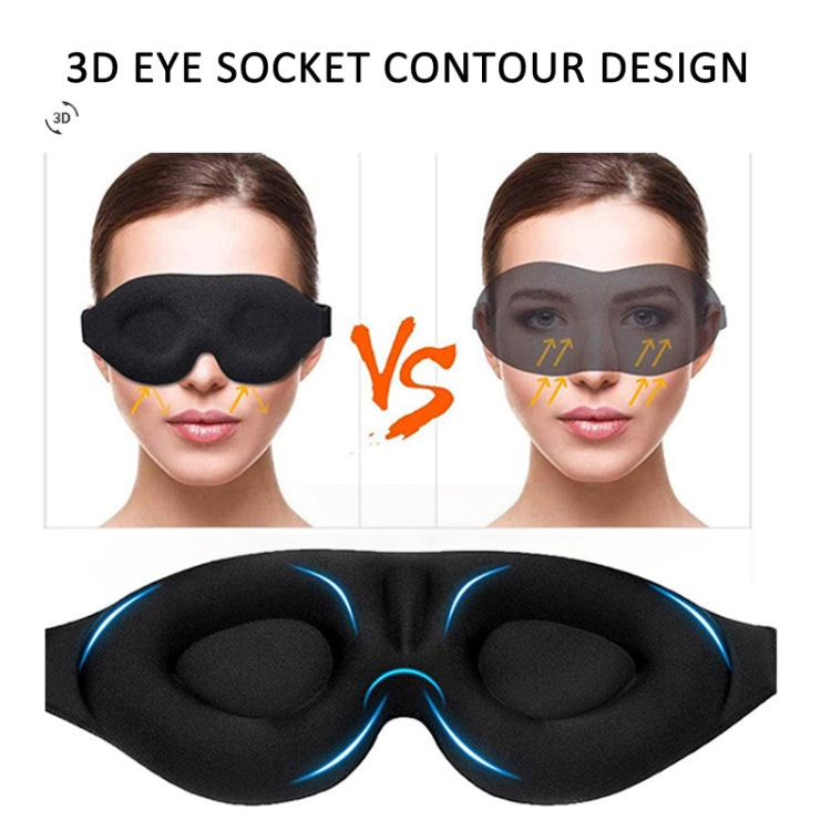 4 In 1 3D Sleep Eye Mask Memory Foam Non-pressure Shading Sleeping Blindfold(Blue) - free shipping - PMC Jewellery - Order now!