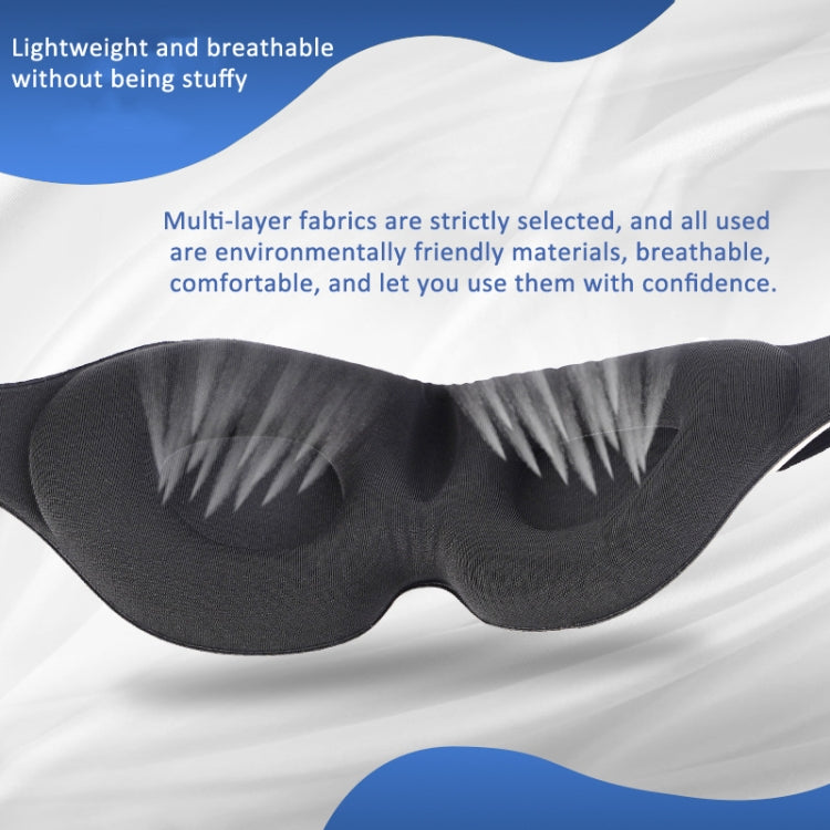 4 In 1 3D Sleep Eye Mask Memory Foam Non-pressure Shading Sleeping Blindfold(Blue) - free shipping - PMC Jewellery - Order now!