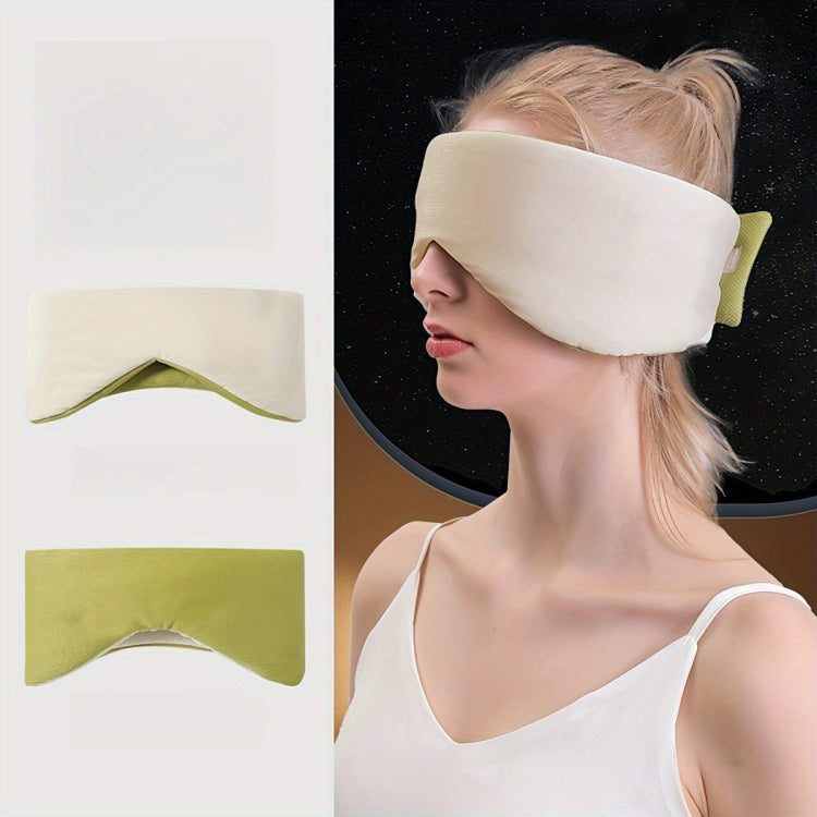 Dual-use Double-sided Eye Mask Earmuffs All-inclusive Noise Reduction Eye Protection Mask(Cold Yellow+Warm Green) - free shipping - PMC TechLife - Order now!