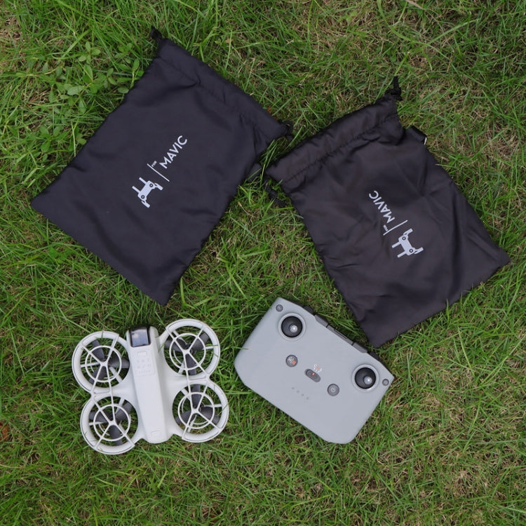 For DJI Neo CQT Body Remote Control Storage Bag Water-resistant Dirt-Resistant Drawstring Portable Handbag, Style: Body Pouch+Remote Control Pouch
