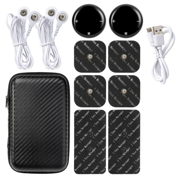 Cervical Massager EMS Pulse Therapy Device Full Body Massage Patch, Spec: Double Host Without Remote