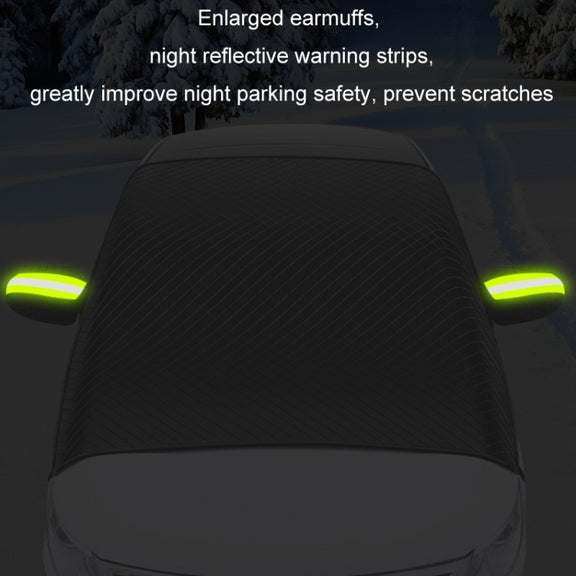 Car Magnetic Front Sunscreen Water-resistant Thick Snow Shield(Green)