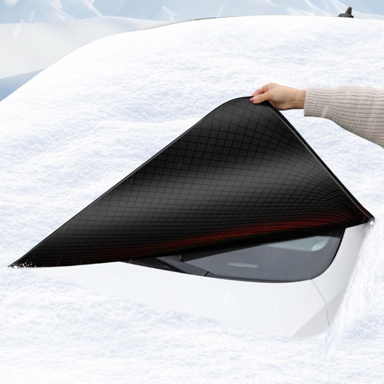 Car Magnetic Front Sunscreen Water-resistant Thick Snow Shield(Green)