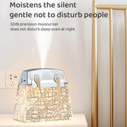 Desktop Small Crystal Bag Humidifier Aroma Ambient Lighting, Color: White Rechargeabl