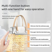 Desktop Small Crystal Bag Humidifier Aroma Ambient Lighting, Color: White Rechargeabl