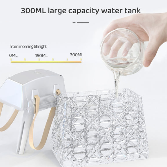 Desktop Small Crystal Bag Humidifier Aroma Ambient Lighting, Color: Blue Rechargeabl