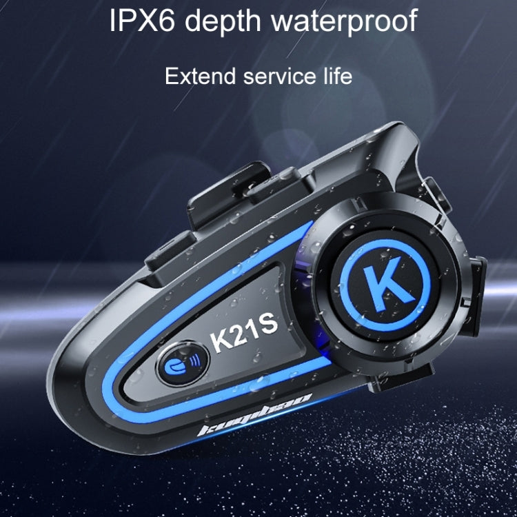 KUQIBAO K21S Motorcycle Riding Helmet Dual Intercom Bluetooth Headset With Lights(Soft Microphone) - free shipping - PMC Jewellery - Order now!