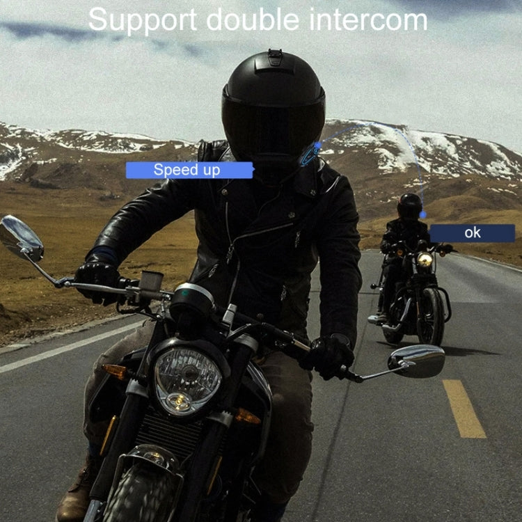 KUQIBAO K21S Motorcycle Riding Helmet Dual Intercom Bluetooth Headset With Lights(Soft Microphone) - free shipping - PMC Jewellery - Order now!