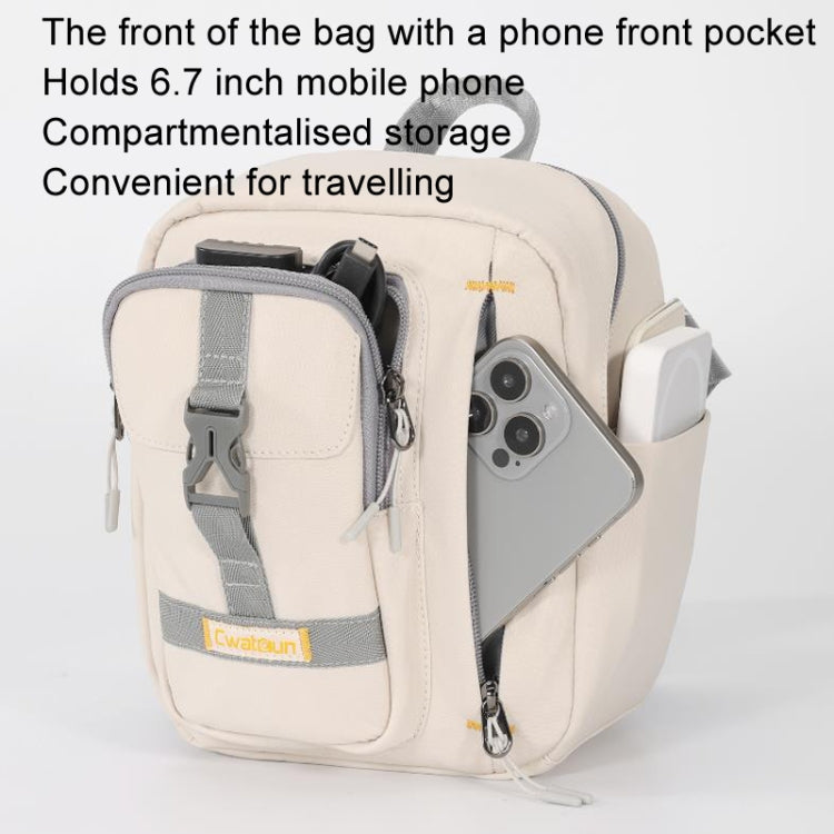 Cwatcun D155 Shoulder Casual Microslr Camera Storage Bag Lightweight Digital Photography Bag(Beige) - free shipping - PMC TechLife - Order now!