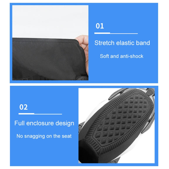 Small Electrical Bike Warm Breathable Non-Slip Cushion Cover(Black)