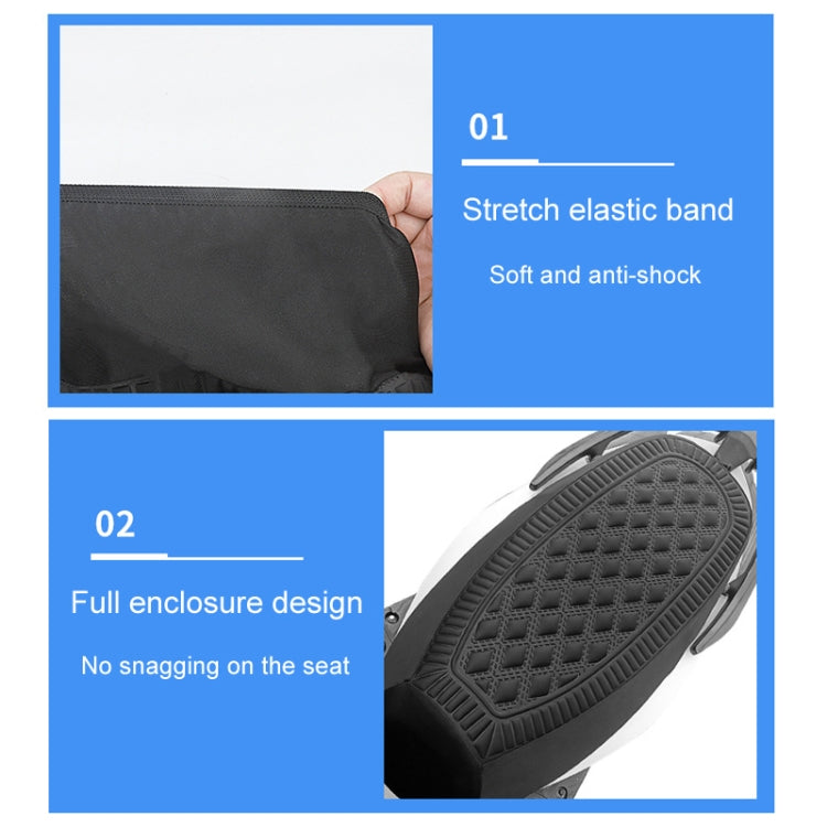 Small Electrical Bike Warm Breathable Non-Slip Cushion Cover(Black)