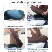 Medium Electrical Bike Warm Breathable Non-Slip Cushion Cover(Black)