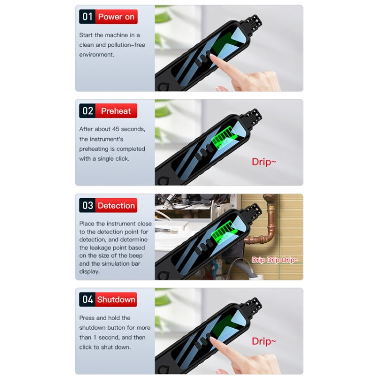 Portable Flammable Gas Methane Leak Detector Alarm(Black) - Gas Monitor by PMC TechLife | Online Shopping South Africa | PMC TechLife | Buy Now Pay Later Mobicred