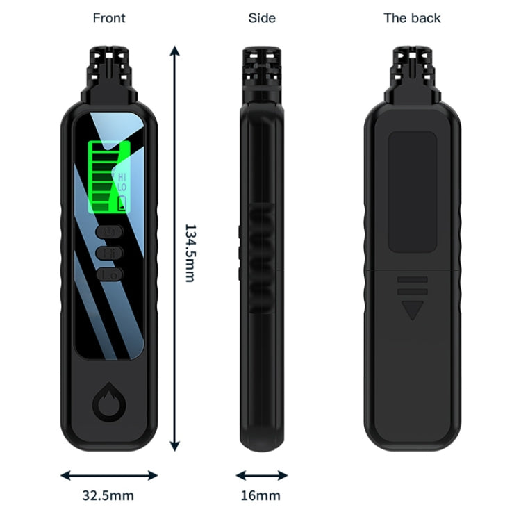 Portable Flammable Gas Methane Leak Detector Alarm(Black) - Gas Monitor by PMC TechLife | Online Shopping South Africa | PMC TechLife | Buy Now Pay Later Mobicred