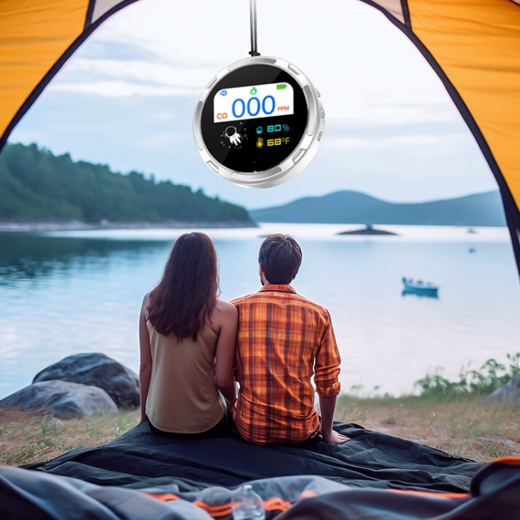 Portable Water-resistant Carbon Monoxide Alarm Detector(White)