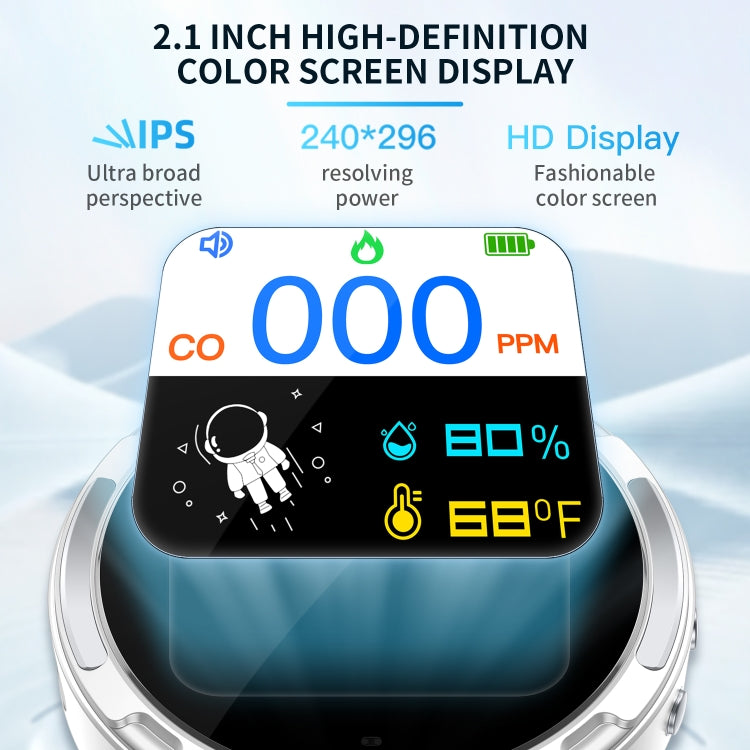 Portable Waterproof Carbon Monoxide Alarm Detector(White) - Air & Water Quality Tester by PMC TechLife | Online Shopping South Africa | PMC TechLife | Buy Now Pay Later Mobicred