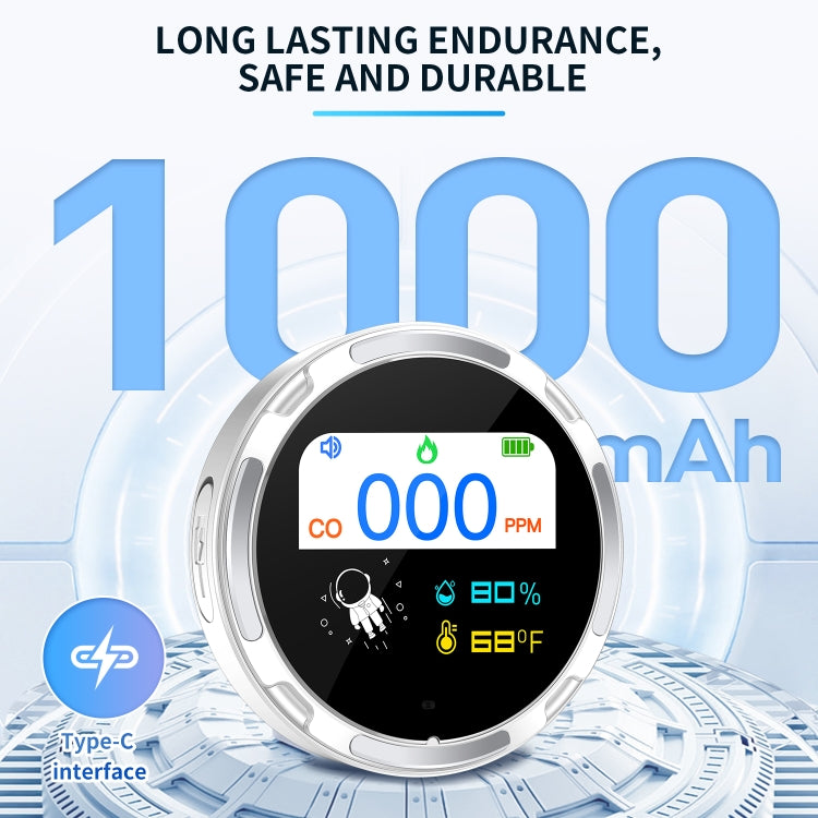 Portable Waterproof Carbon Monoxide Alarm Detector(Black) - Air & Water Quality Tester by PMC TechLife | Online Shopping South Africa | PMC TechLife | Buy Now Pay Later Mobicred