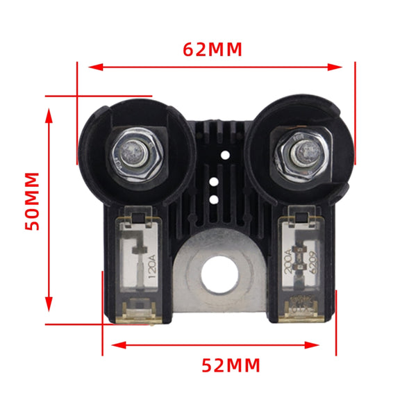 For Ford F-150 Raptor / Lincoln Pure Copper Battery Terminal Bipolar Fuse Holder(120/200A)