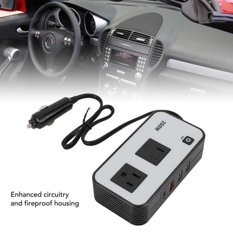 200W Car Inverter Vehicle Plug Power Converter US Plug