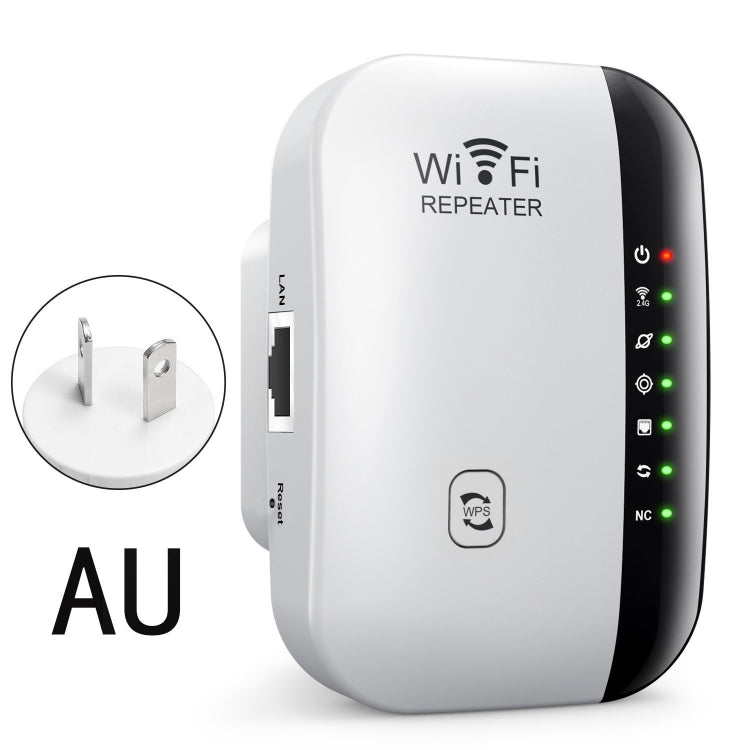 300Mbps Wireless WIFI Repeater 2.4G Route Signal Amplifier 7 Lights Version, Spec: AU Plug - Broadband Amplifiers by PMC TechLife | Online Shopping South Africa | PMC TechLife | Buy Now Pay Later Mobicred