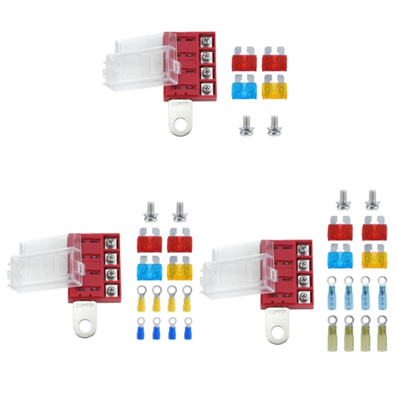 4-way RV Yacht Ignition Protection Battery Terminal Fuse Block, Specification: Three