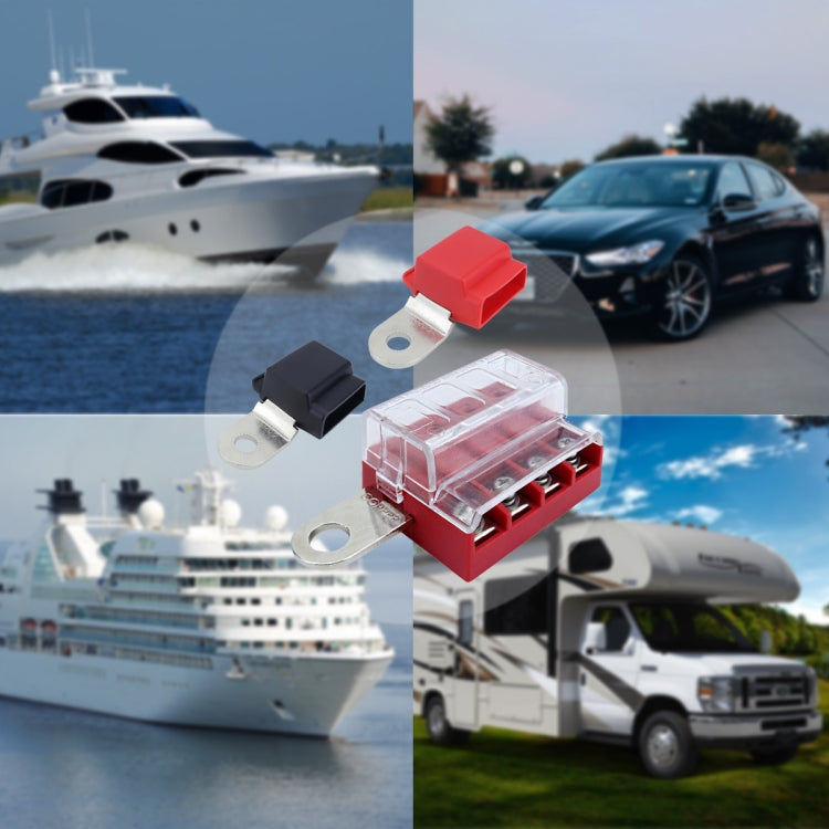 4-way RV Yacht Flame Retardant Water-resistant Battery Terminal Fuse Block(Two)