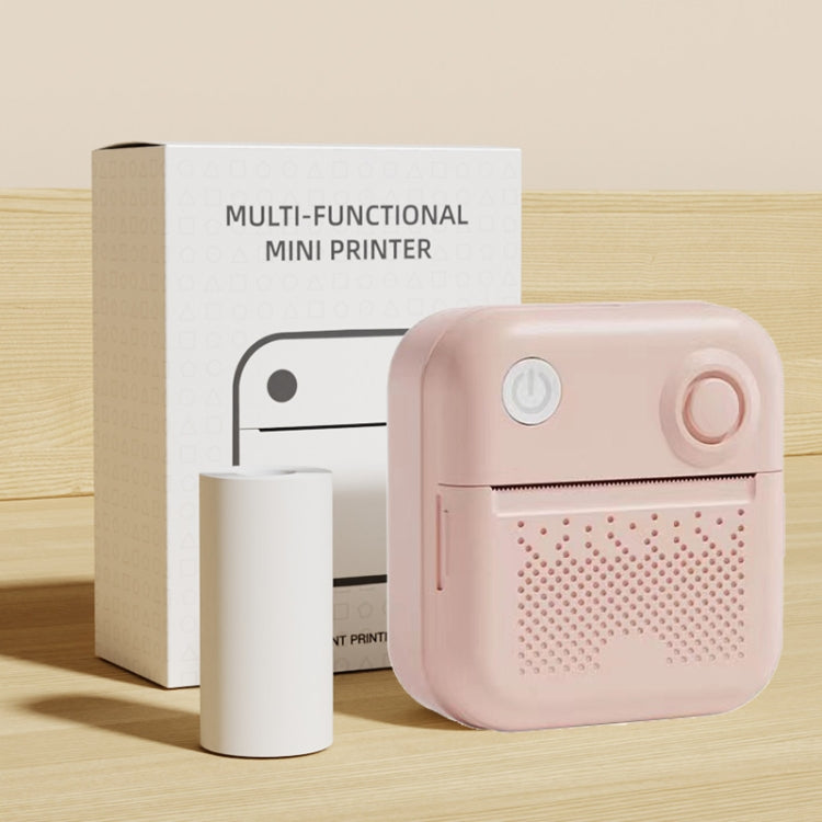 200DPI Mini Label Printer Thermal Inkless Black And White Printer With 1 Roll Printing Paper(Pink) - Printer by PMC TechLife | Online Shopping South Africa | PMC TechLife | Buy Now Pay Later Mobicred