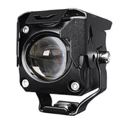20W Motorcycle LED Headlight Auxiliary Spotlight Lens Dual Color Fog Light(Near Yellow+Far White)
