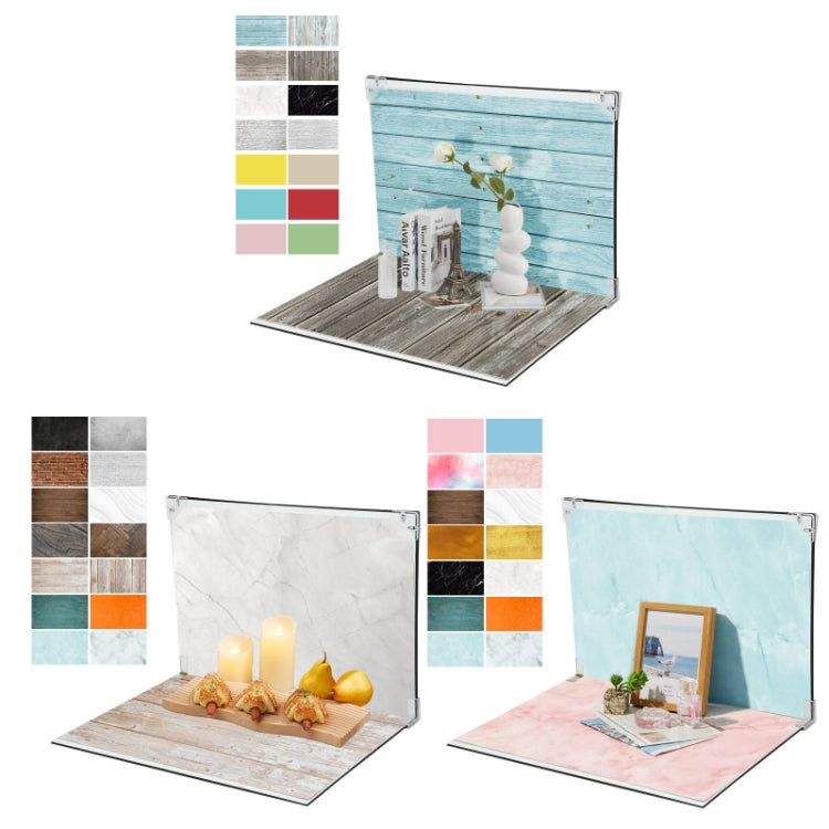 30x40cm 2+7 Thick Background Boards Photography Props Background Set, Style: One