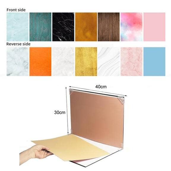 30x40cm 2+7 Thick Background Boards Photography Props Background Set, Style: Two