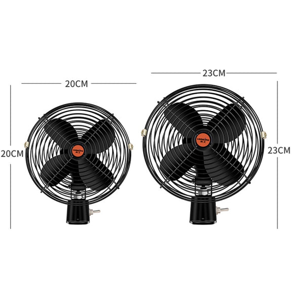 Engineering Car Excavator Strong Cooling High Power Fan, Size: 8 Inch 24V