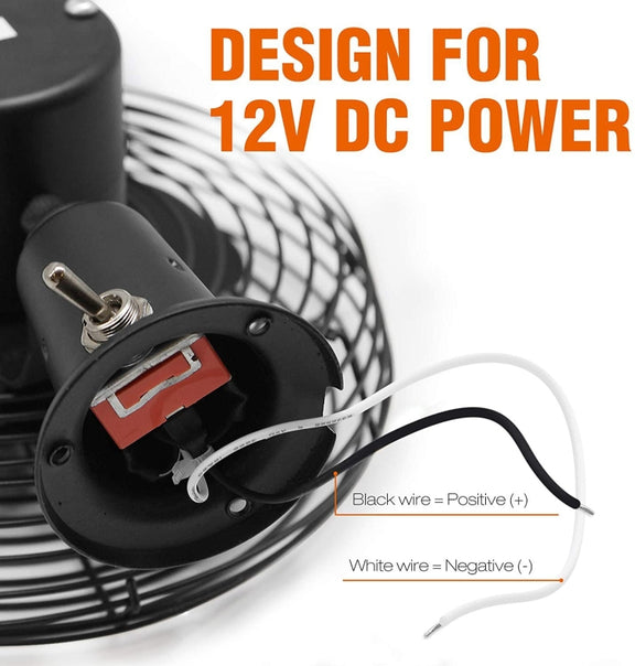 Engineering Car Excavator Strong Cooling High Power Fan, Size: 8 Inch 24V