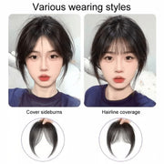 Ladies Hair Volume Enlargement Fluffy Simulation Bangs Wig Piece(Dark Brown)