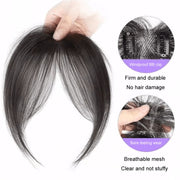 Ladies Hair Volume Enlargement Fluffy Simulation Bangs Wig Piece(Light Brown)