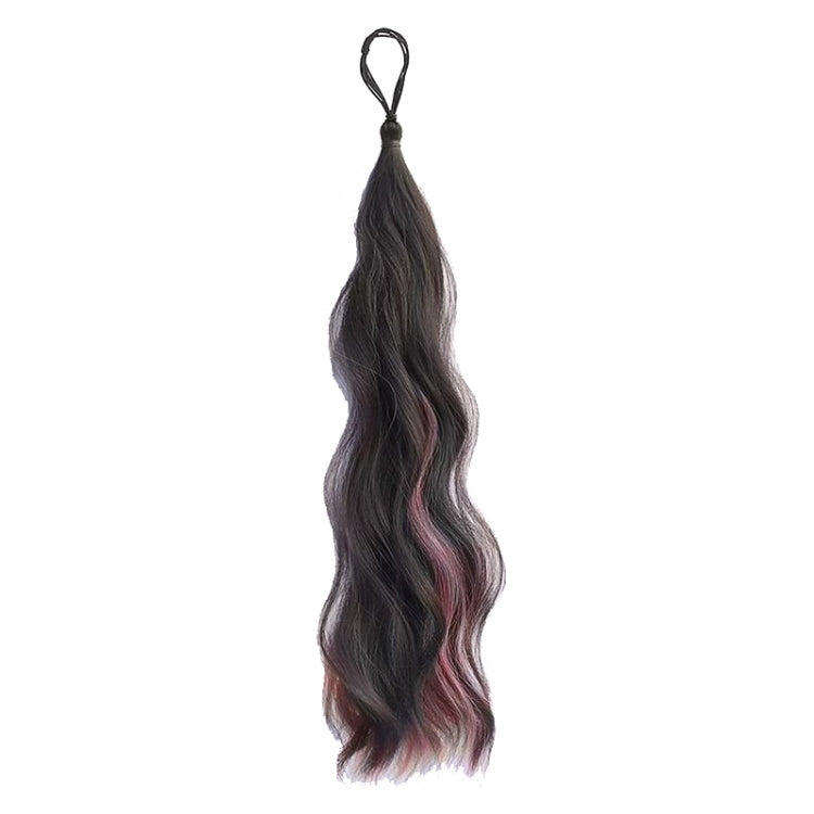Self-Tying Ball-Head Wig Hair Bundle Simulation Hair Bands(Brown Black Highlight Pink) - free shipping - PMC TechLife - Order now!