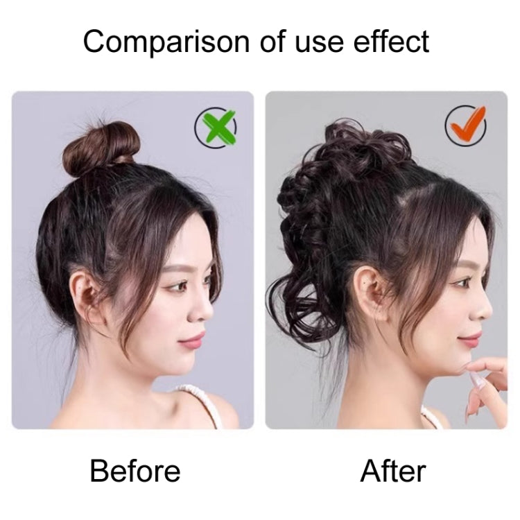 Lazy Long Beard Ball-Head Chicken Nest Wig Photography Coiffure Ribbed Hair bundle(Natural Black)