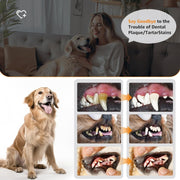 Pet Ultrasonic Teeth Cleaner Dog Electric Teeth Cleaning Tool Home Dentistry Tartar Remover(White)